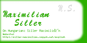 maximilian siller business card